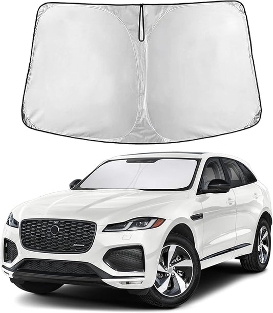 EcoNour Windshield Sunshade Compatible for Jaguar F-Pace 2016-2023 2024 2025, Sun Visor for Front Windshield & Window Sun Shade Cover, UV Heat Blocker & Protector, Car Accessories