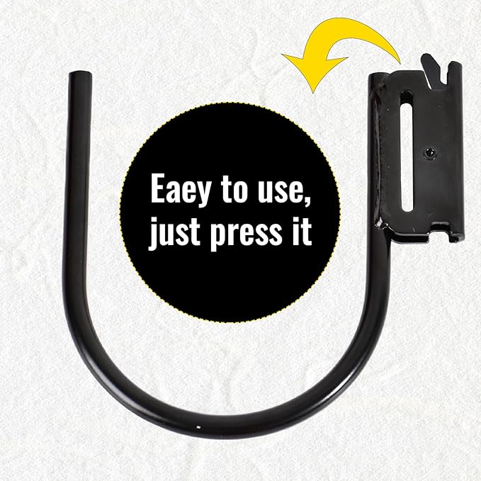 ENJ Black 10 Pack Durable Heavy Duty E-Track J Hooks E Track Accessories for Enclosed Trailer,Workshop & Garage,Maximum Load 1400 Pounds