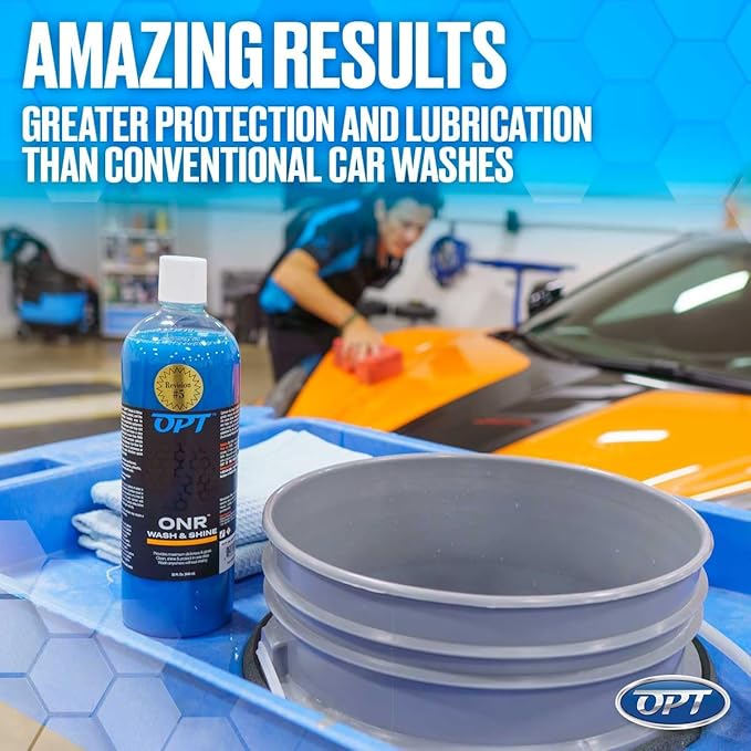 Optimum No Rinse Wash and Shine Version 6 - ONR Rinseless Car Wash Soap for Auto Detailing, Use On Paint, Ceramic Coatings, Glass, Interior (8 Oz)