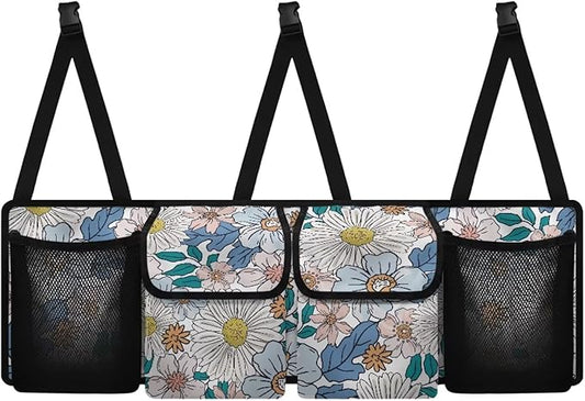 Mushroom Car Trunk Hanging Organizer with with Adjustable Straps, Daisy Car Trunk Organizer Storage, It Easy to Find Things, Make the Trunk of Your Car Look Neat and Tidy