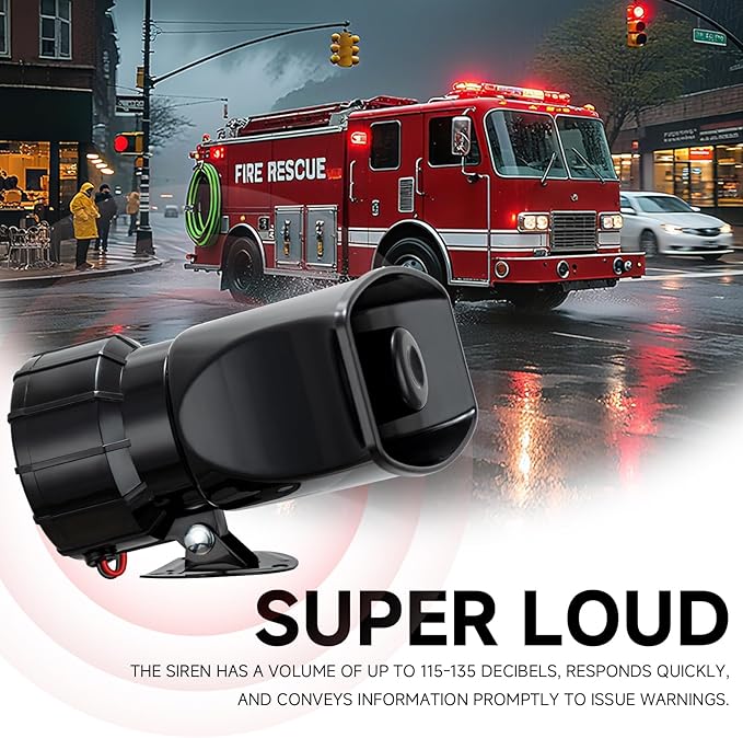Alarm Horn Siren 7 Sound Police Siren 100w 12v Car Alarm Sirens Pa Speaker System Emergency Amplifier Alarms Kit Horn for Car Truck Lorry Boat
