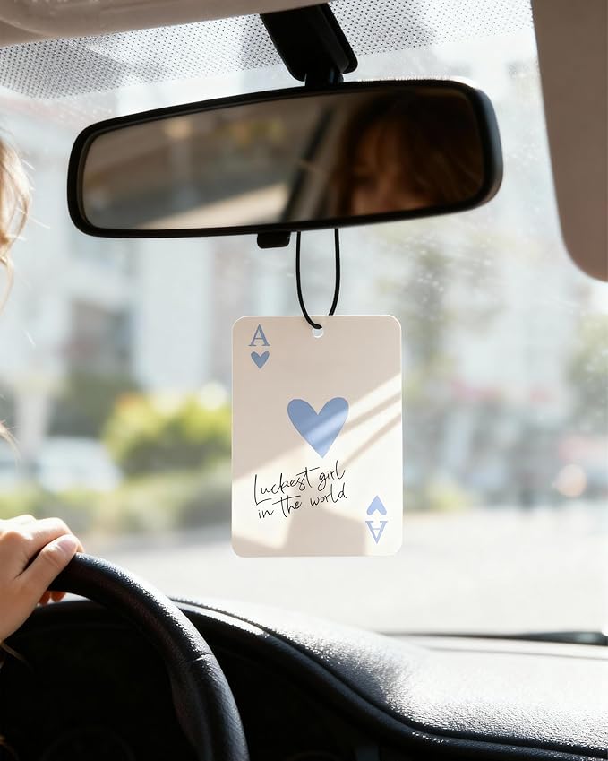 Coquette Girly 5pcs Car Air Freshener Cute Blue Bow Cherry Automotive Accessories Car Interior Hanging Scents Decor for Women Teen Girls