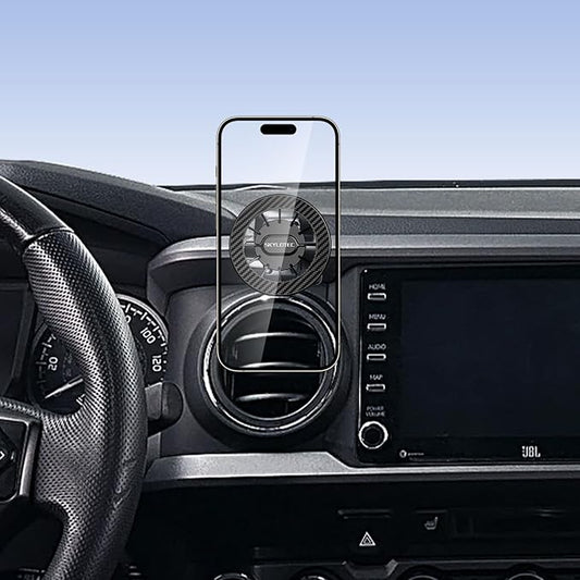 SKYLOTEC Car Phone Holder for Toyota Tacoma 2016 2017 2018 2019-2022 2023 Accessories Automobile Cradles Magnetic Phone Mount Compatible with MagSafe, Strong Magnets Cell Phone Base
