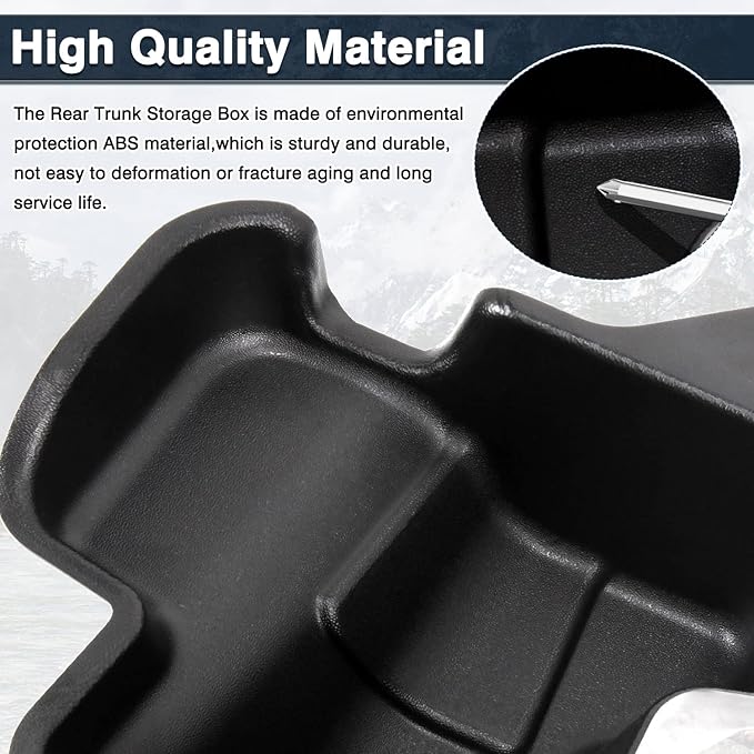 Rear Cargo Side Trunk Storage Box Tray Fit for Jeep Wrangler JL 2018-2023 Trunk Storage Tray Organizers Cargo Organizer Black 2PCS (NOT FIT 4XE)