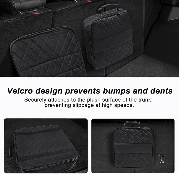 EV Charging Cable Storage Bag for Volvo Multiple PHEV/Electric Models, PU Leather Water-Resistant Reinforced Case, Large Capacity Durable Car Charging Cable Organizer,A Carbon Fiber Texture