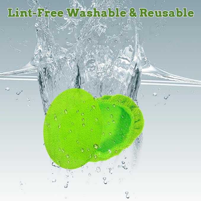 5 PCS Car Care Microfiber Cloths for Windshield Cleaner, Microfiber Cleaning Cloth for Windshield Cleaning Tool Interior Car Window Cleaner Washing Bonnets, Reusable Window Washing Pads Cover Kit