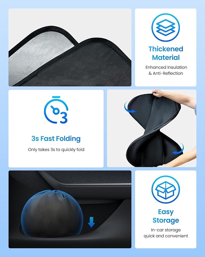 REEVAA Upgraded for Toyota 4Runner 2026-2010 Windshield Sunshade [Tailored Fit, 99% Sun Protection] Foldable Sun Shade Car Accessories with Storage Bag