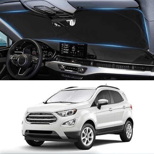 Sunshade for Ecosport Windshield Sun Shade for 2025 2024 2023 2022 2021 2020 Ford Ecosport SUV Accessories Foldable Custom-fit Front Window Shield Windshield Cover Sun Visor Protector UV Reflector