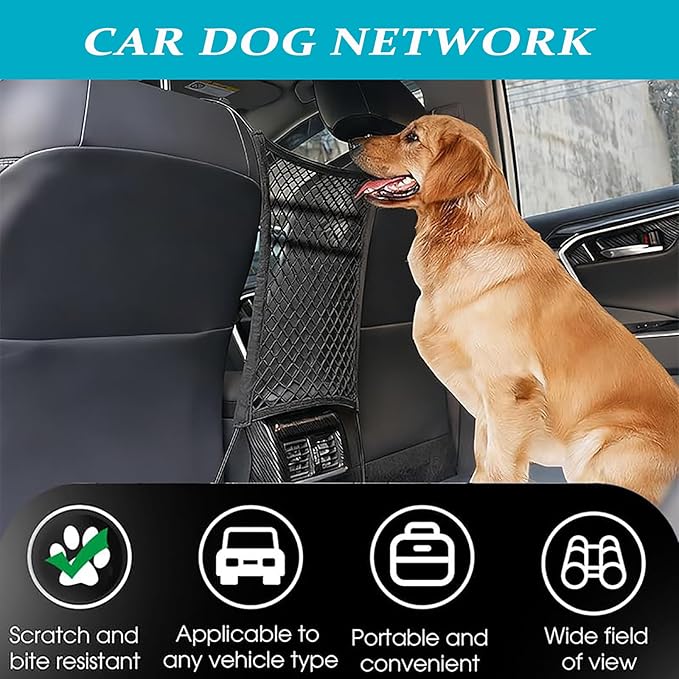 Car Pet Barrier Mesh for Back Seat for Subaru Crosstrek Limited 2019–2025, Heavy-Duty Dog Safety Net Scratch-Resistant Divider for Cars,Breathable & Secure Travel Guard,B