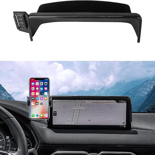 Autorder Car Phone Holder for 2021-2025 Mazda CX-5 CX5 Accessories Phone Mount with Dash Organizer for CX5 with 10.25-Inch Screen Cell Phone Automobile Cradles Hands-Free 360 Degree Rotation