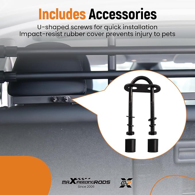 maXpeedingrods Dog Car Barrier for Tesla Model Y 2021 2022 2023 2024, Pet Barrier Heavy-Duty Metal Stainless Steel Dog Divider for SUV
