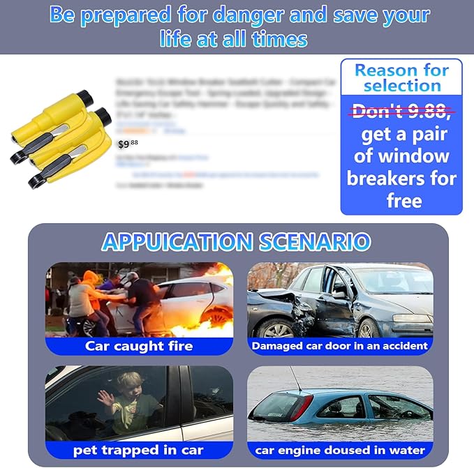 【Compatible with Nissan Altima】 Seat Gap Filler,No Drop Seat Guard Compatible with Nissan Altima,Drop Seat Guards for Cars(2Pcs),Emergency Keychain Car Escape Tool(2Pcs)
