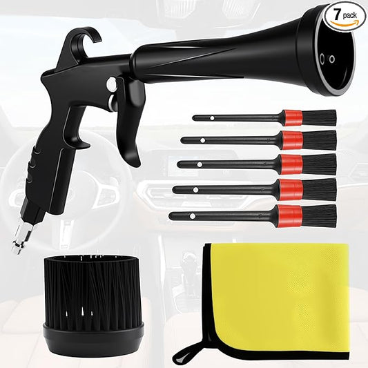 HANDY Tornado Car Cleaning Gun with Rubber Guard and Brass Adjustable Air Flow Nozzle Air Gun for Compressor Pneumatic Tool for Dust Cleaning Car Detailing
