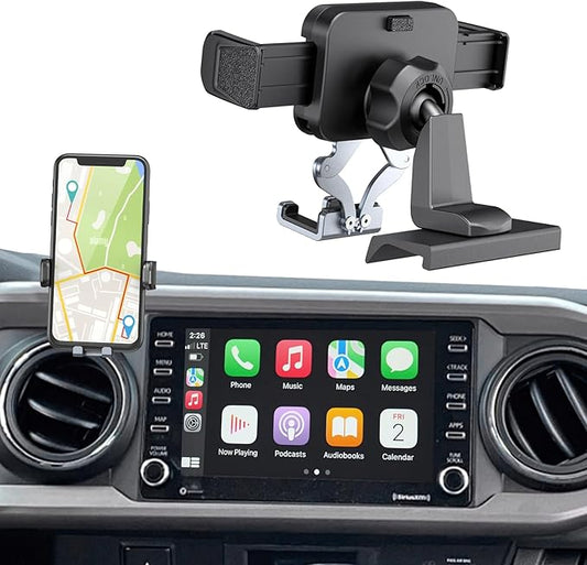 Upgraded Car Phone Holder for Toyota Tacoma 2016 2017 2018 2019 2020 2021 2022 2023, 3rd Gen Tacoma Dashboard Clip Cell Phone Cradles Adjustable Phone Stand Phone Mount Fit for Most Smartphone