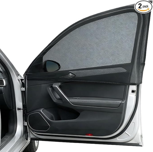2pcs Car Front Window Screen Mesh, Suitable for Camping, Travel, UV-Protection, Breathable Mesh Car Window Sunshade for SUV Cars