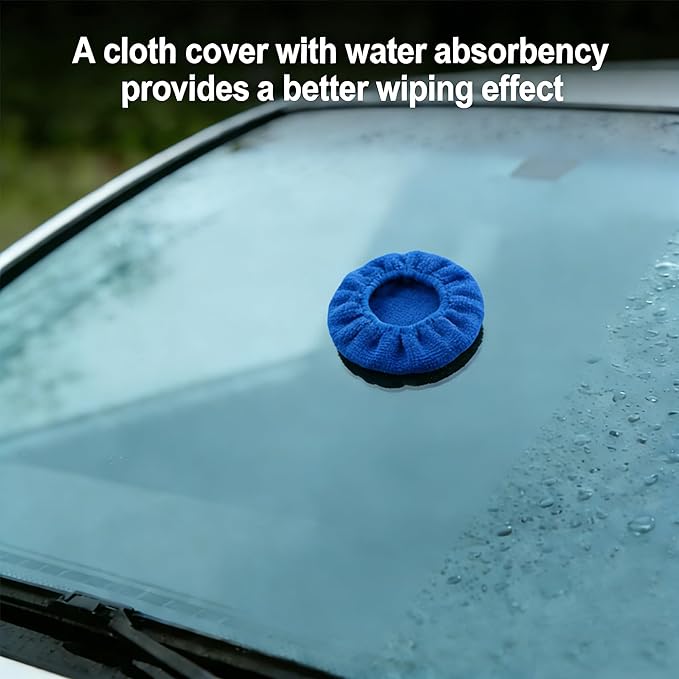 Car Care Microfiber Cloths for Windshield Cleaner,7 PCS Microfiber Cloths for Inside Windshield Cleaning Tool Pads,Clean Replacement Accessories (Blue)