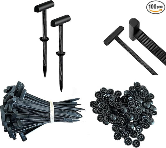 100PCS Heavy Duty Nylon Universal Cable Tie Buckle Reusable Snap Fit Fastening Clips For Car Repairs Automotive Wiring Zip Ties Double Sided Bendable