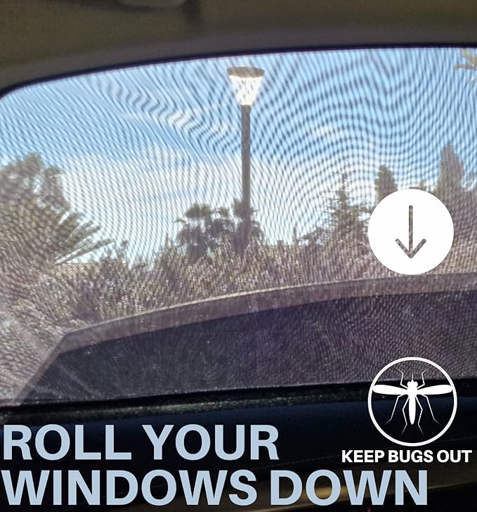 XXXXL/Truck Side Window Sun Shade (9 Sizes) - Front or Rear Slip-On Screens for Sun, Heat, Bugs & Privacy Protection, 2-Pack by Qualizzi
