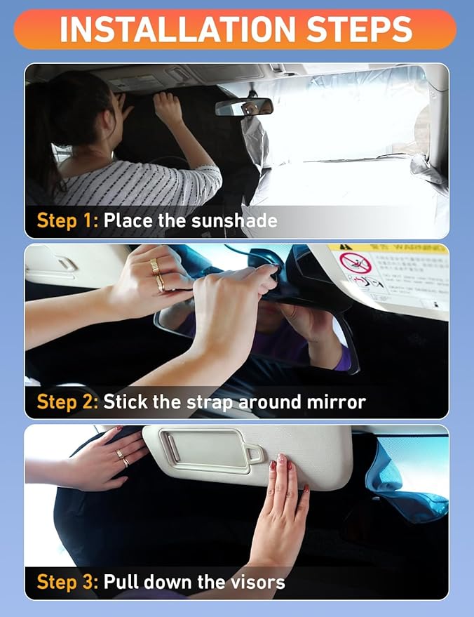Econour Windshield Sun Shade Compatible for Ford Maverick 2022-2024 2025 2026 Sun Shade Front Windshield Sun Visor Foldable Thicker 5-Layer Block Heat and Sun UV Rays | Car Accessories