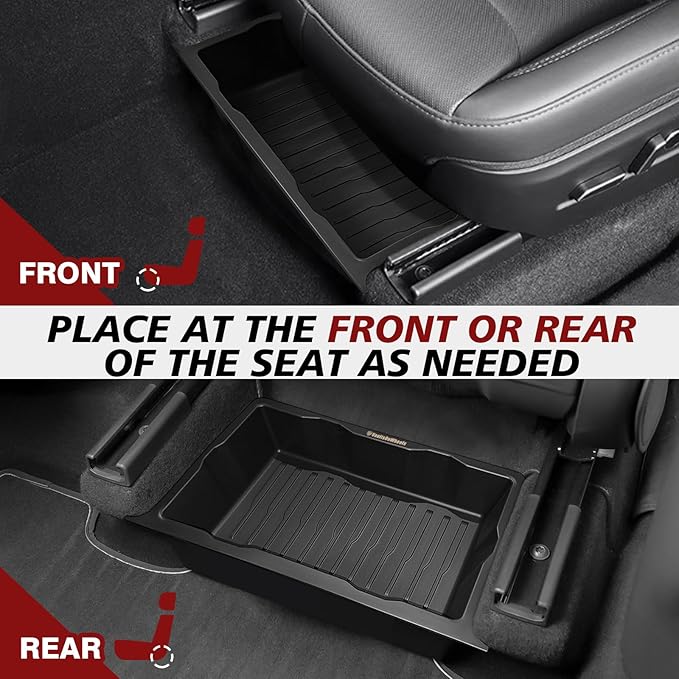 VaultsOnWheels Under Seat Storage Box Fit for 2020-2025 Tesla Model Y Accessories, Console Organizer Tool Box Custom Fit Detachable Underseat Organizer (NOT for Juniper)