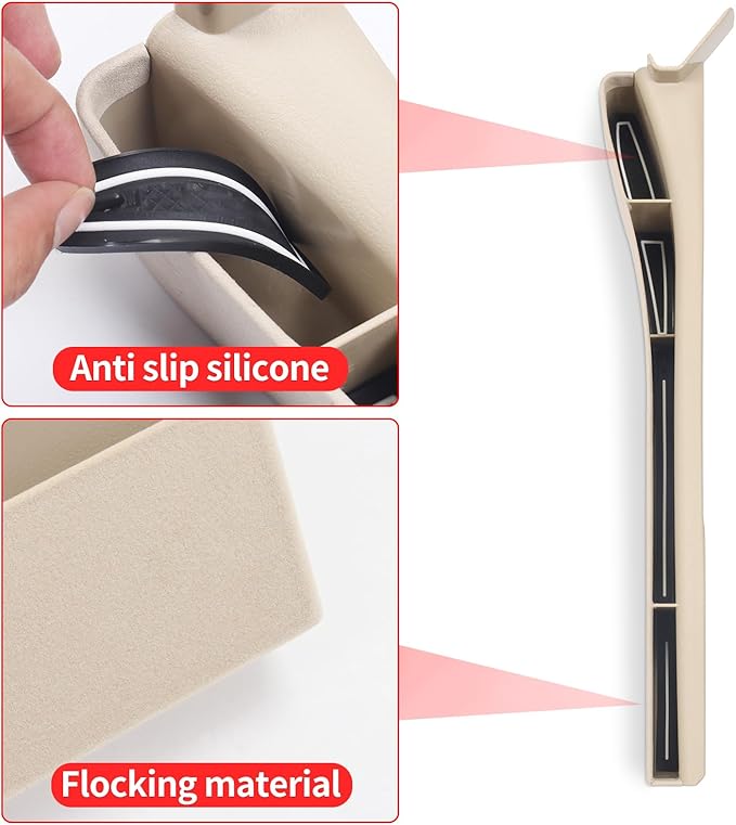 Suitable for 2010-2021 Lexus GX460 Seat Gap Storage Box 400 Central Control Storage Box Modification (2010-2021 Beige-master driving)