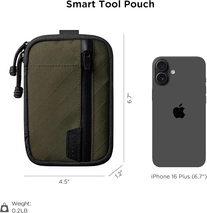 ALPAKA Admin Pouch Pro - Small Tool Pouch with Smooth Zipper, Weatherproof Storage for Electronics, Cables, EDC Organizer, Travel Accessories