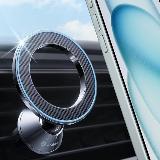 andobil for Magsafe Car Mount [Strongest Magnet, Easy Install] All Metal Magnetic Car Phone Holder for iPhone 17/16/15/14/13 Pro Max, 360° Air Vent Cell Phone Holder Car for Samsung Galaxy S26/S25/S24