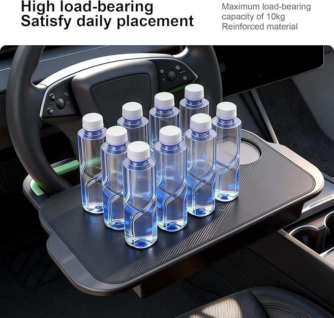2-in-1 Car Steering Wheel Desk Tray & Car Seat Gap Filler Organizer – Silicone Look Table for Laptop, Eating Food, Writing – Work Road Trip Essentials Accessories（red）