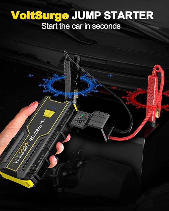 Car Jumper Starter 4000A Battery Jump Starter Portable (Engine Up to 7.0L Gas / 5.5L Diesel) 12V, Car Battery Charger, LED Flashlight with USB Port (D01S, 4000A)
