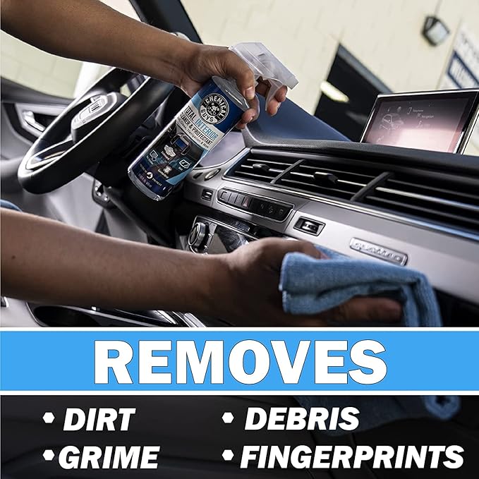 Chemical Guys Total Interior Cleaner and Protectant + Streak Free Glass & Window Cleaner, (Ammonia Free & Safe on Tinted Windows, Safe for Cars, Trucks, SUVs, Jeeps, RVs & More, (2-16 fl oz)