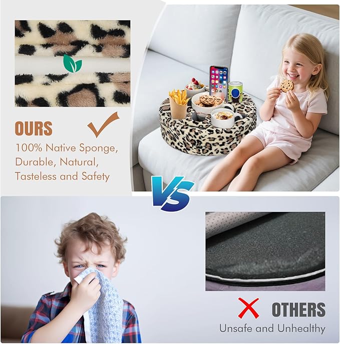 INNO STAGE Couch Cup Holder-Sofa Cup Holder Pillow | Couch Caddy Buddy | Drinks Cupholder Tray Organizer for Bed, Rv, Tv, Car, Man Cave, Boat, Remote, Snacks| Present for Couch Potato