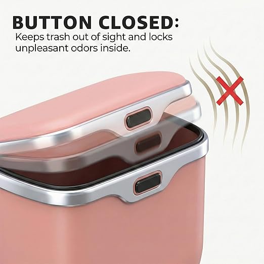 Car Trash Can with Lid - Leakproof Hanging Car Garbage Bin for Door & Seat Back - Waterproof Auto Trash Bag & Multifunctional Storage Organizer for SUV, Truck, Sedan (Pink)