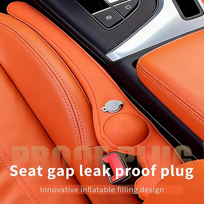 Inflatable Car Seat Gap Filler, Air Bladder Leak Proof Plug for Car Seat Cracks, Universal Fit (Not for Cars Without Center Console), Easy Installation to Prevent Items from Falling