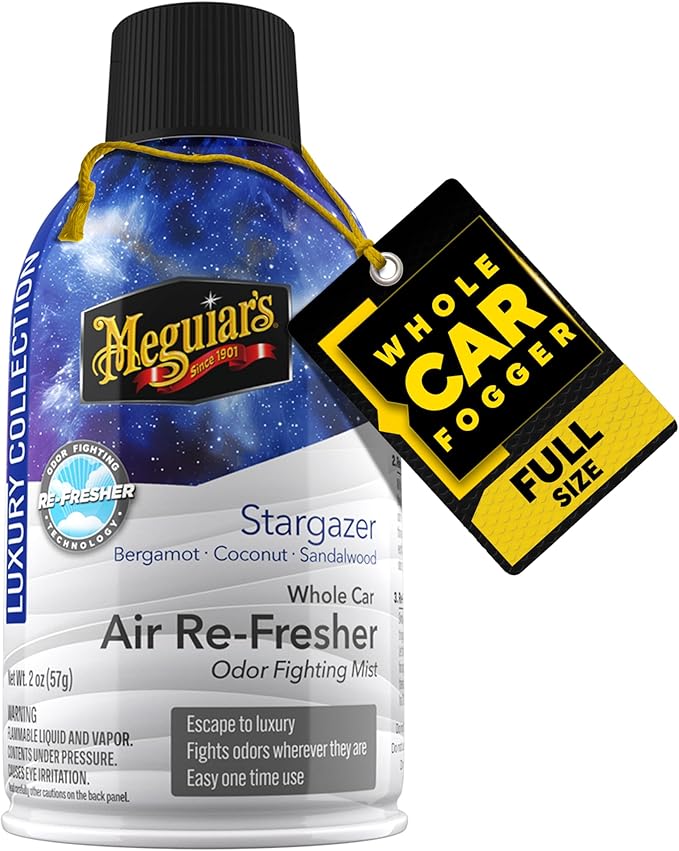 Meguiar’s Car Air Refresher Odor Fighting Mist,Stargazer, Long-Lasting Car Air Freshener Fights Strong and Unwanted Vehicle Smells while Refreshing Interiors with a Refreshing Scent, 2 oz Aerosol