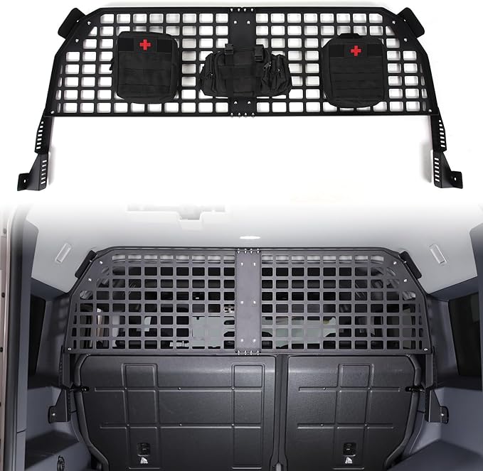 Dog Car Barrier & Trunk Cargo Rack Compatible with Ineos Grenadier 2020-2026, Travel Car Dog Barrier Net Partition Door Restraint Fence, Guard Blocks Access to Front Seats