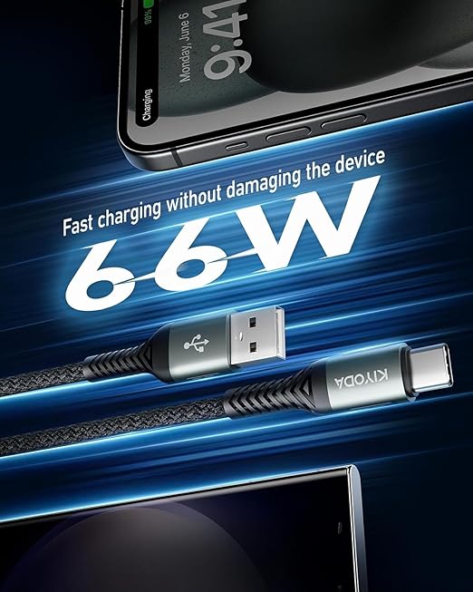 USB to USB C Cable [2Pack 3FT] Coiled USB C Cable Fast Charging 60W, USB A to USB C Cable for CarPlay, iPhone USB C Cable Durable Braided USB C Cord for iPhone 17 16 15 Pro Max/Samsung Galaxy and More