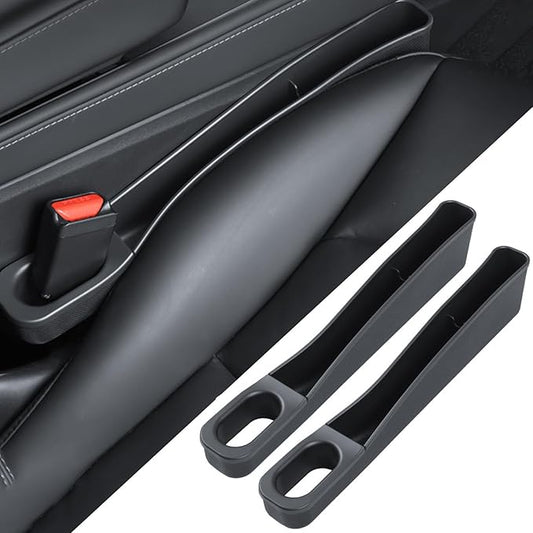 Car Gap Seat Filler Compatible with Tesla Model Y & Model 3 (MY/3) Car Side Seat Gap Filler Organizer 2PCS (Black)