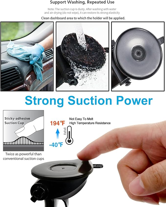 woleyi Car Dashboard Tablet Mount, Dash Tablet Holder for Car with Strong Sticky Gel Suction Cup, Compatible with iPad Pro Air Mini, Galaxy Tabs, Z Fold, Fire HD, iPhone and More 4.7-11" Devices