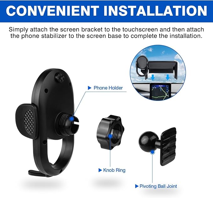 Autorder Car Phone Holder for Ford Explorer 2020-2024 Accessories 10.1-Inch Cell Phone Mount with Dash Organizer Hands-Free 360 Degree Rotation
