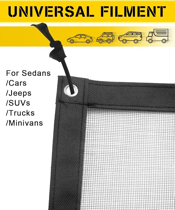 YONGMING SUV Dog Barrier Visible Car Divider for Dogs Easy to Clean Dog Car Accessories Pet Mesh Front Seat Net Universal for SUV,Truck,Vehicle,Automobile