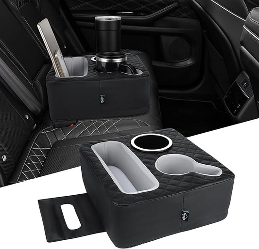 Car Cup Holder, Back Seat Car Organizer, Truck Bed Organizer, Couch Cup Holder Expander for Sofa Bed, Boat Tray, Organizer Holds Drinks, Snacks, Cell, Phone for Boat Sofa Truck