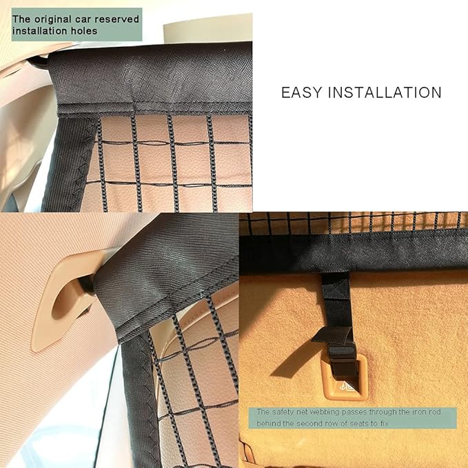 Car Pet Safety Barrier, Safety Car Divider for Dogs, Compatible with Volvo XC40, XC90/V90cc, Xc90/v90cc