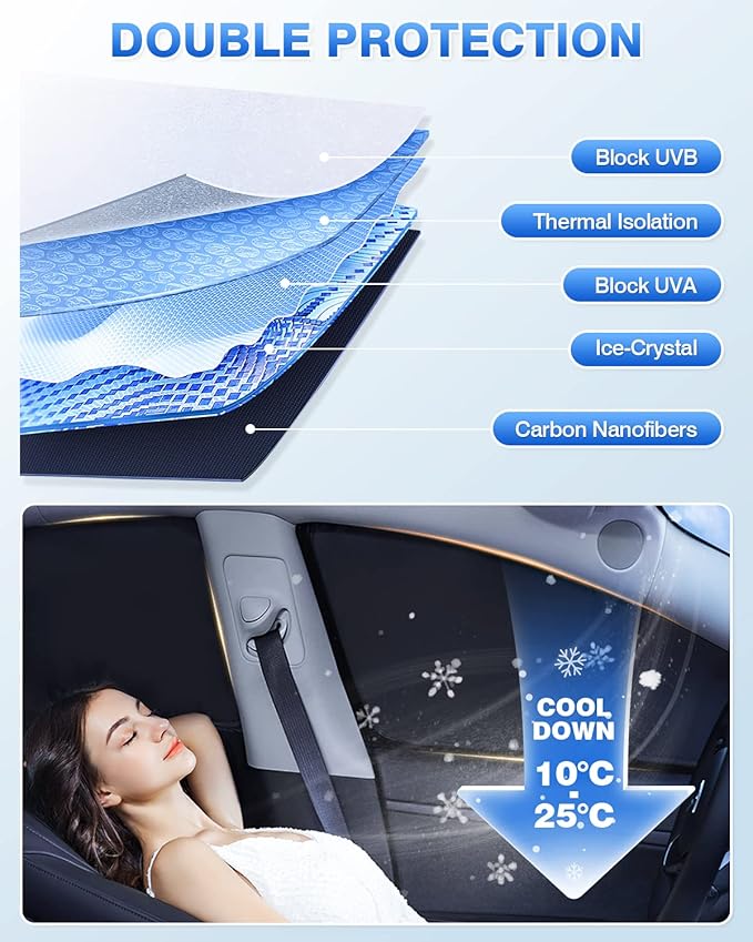 Canvcle Windshield Sun Shade for 2019-2025 2026 Chevrolet/Chevy Blazer Accessories Side Rear Window Shade Cover Sun Visor Shield Privacy Protection Keep Vehicle Cool Black 8PCS
