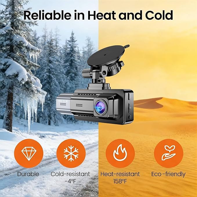 JIMIMAX 4K+1080P+1080P 3 Channel Dash Cam Front and Rear with Cabin, Free 128GB Card Included, 5.8GHz WIFI6 Dash Camera, IR Night Vision, Built-in GPS, G-Sensor, 24H Parking Mode, Support 512GB Max