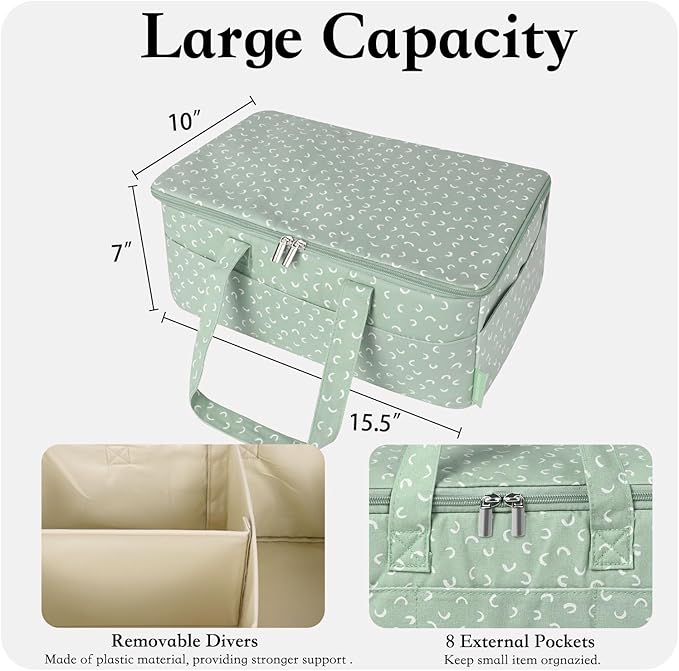 Diaper Caddy Organizer, Baby Basket for Baby Shower With Lid，Car Caddy for New Born，Portable and Foldable Baby Essentials with Handle/8 Side Pockets (cotton print)