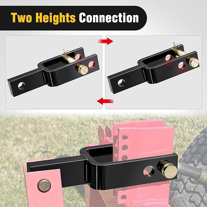 Nilight Versatile Quick Hitch Adapter with Adapter Sleeve Used to Adjust Top Link Bracket Movements Fits for Category 1 3-Point Quick Hitch Tractors