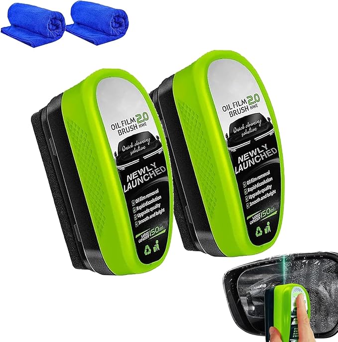 Car Windscreen Cleaner, Clear Car Window Glass Vision, Cars Glass Cleaner, 2026 Automotive Oil Film Cleaning Brush, Improves Window Clarity