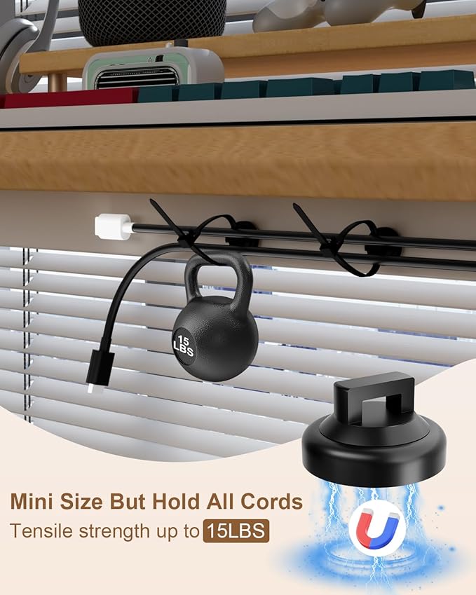20 PCS Magnetic Zip Tie Mounts Base Neodymium Magnets & 60 Pcs Releasable Cable Zip Ties & 20 Pcs Zip Tie Saddle Type Mounts, Magnetic Cable Zip Tie Holders Base for Cable Wire(100 Pcs)