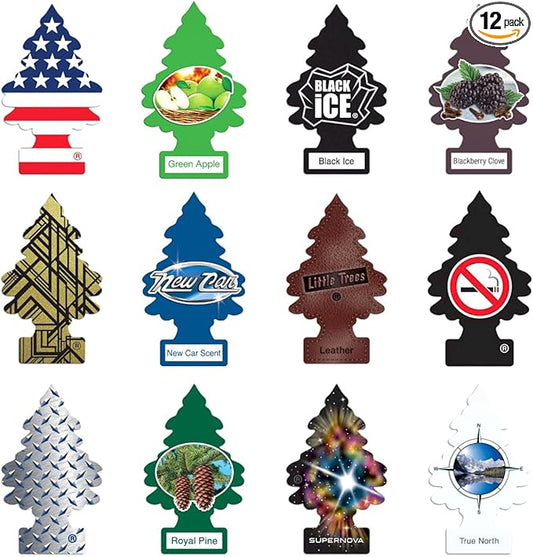 Super Variety Scent Pack of 12 Fresheners - 12 Different Masculine Super Variety Scents of Air Fresheners – Car, Trucks, RV, Home Air Freshener AHSR Products Bundle