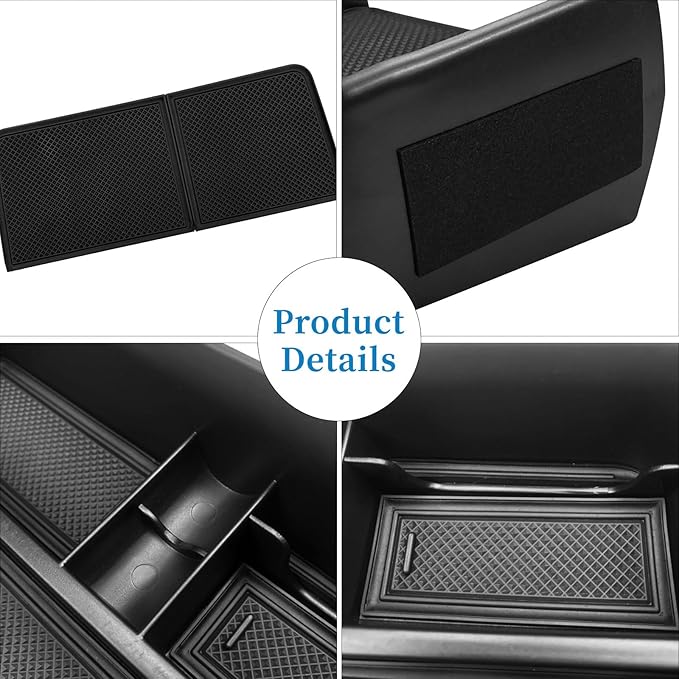 Zxiaochun 2PCS Center Console Organizer Compatible with 2023 2024 2025 2026 Honda Pilot & 2026 Honda Passport Interior Accessories, Armrest Box Tray Gear Shift Storage Tray